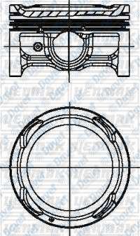 GOE-87-71177-STD Piston+Segman-(Std)-(72.00)-(Hyundai  Blue-I30-I20  1.4 Benzinli ) 6 İleri